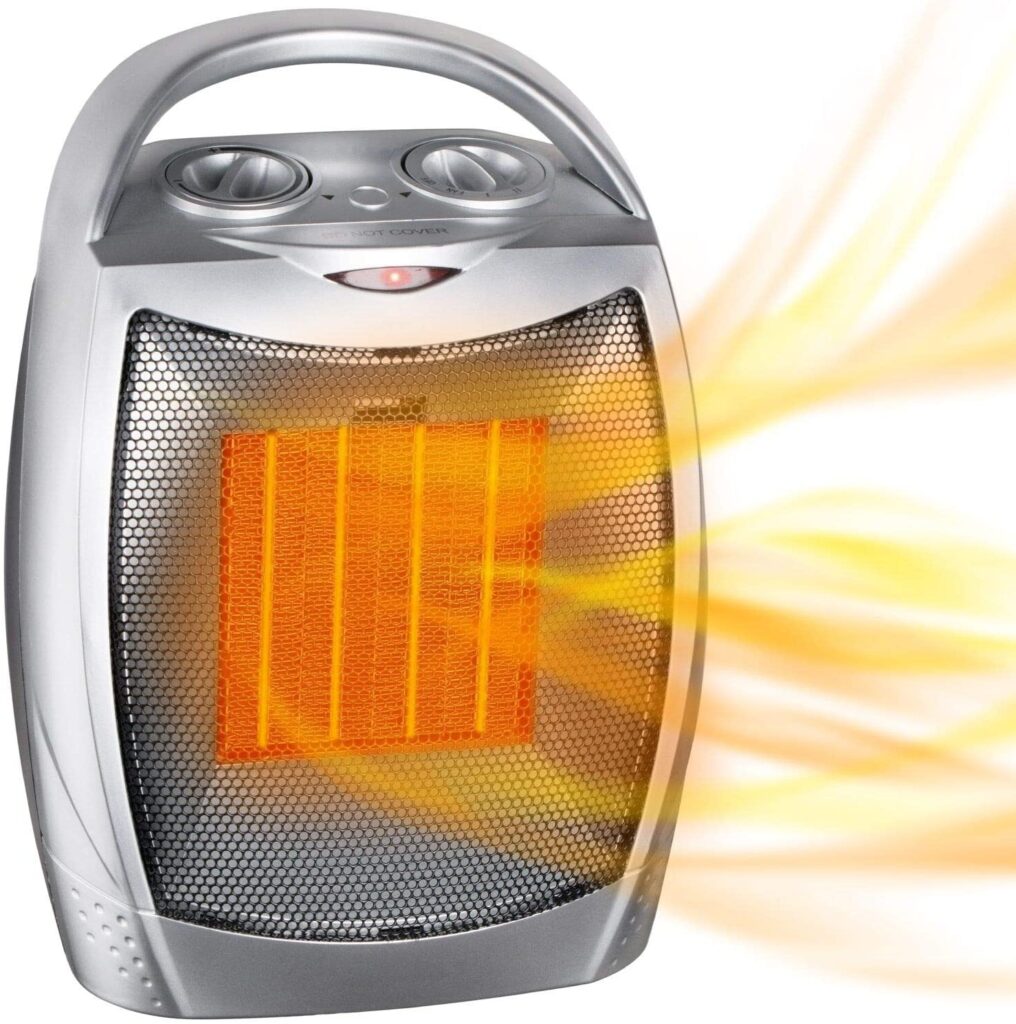 Portable Electric Space Heater with Thermostat Winter Accessories List